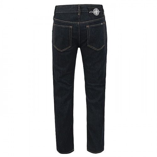 STONE ISLAND 블랙 논페이드 일자 스판 데님 팬츠