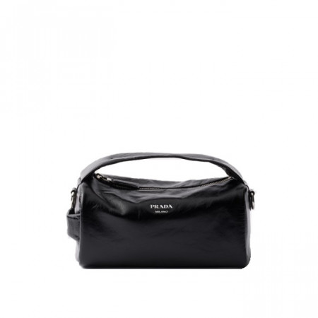 PRADA 레더 스몰 핸들 숄더백 - 블랙