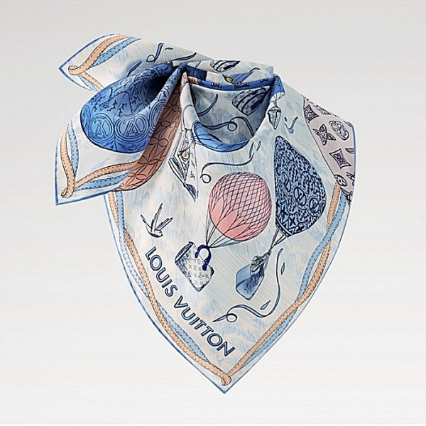 LOUIS VUITTON 업 앤드 어웨이 스퀘어 90 - 라이트블루