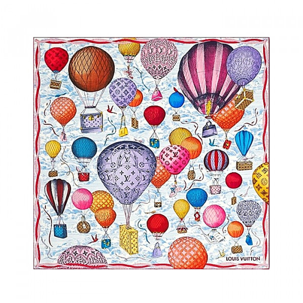 LOUIS VUITTON 업 앤드 어웨이 스퀘어 90 - 멀티블루