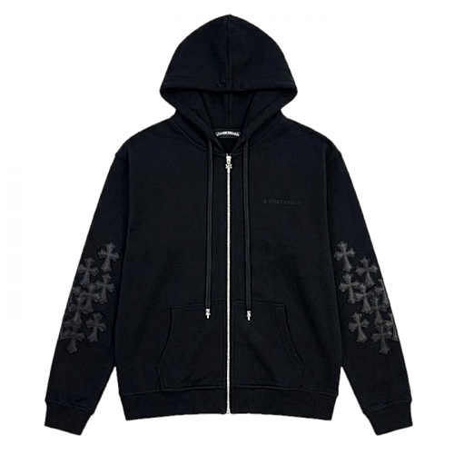 Chrome heart  크로스 레더 후디집업