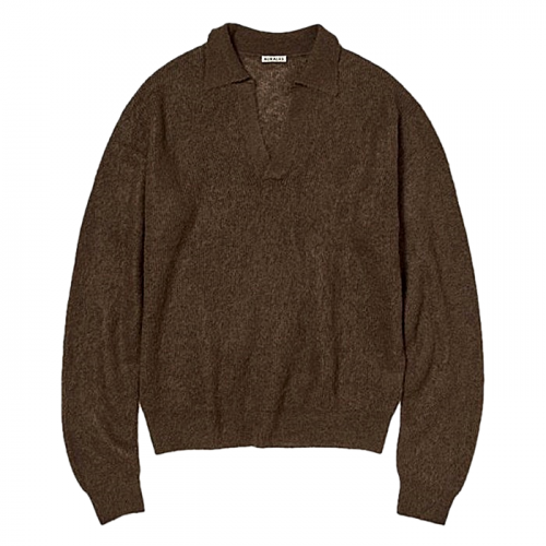 오라리 AURALEE 수리알파카 폴로 스웨터