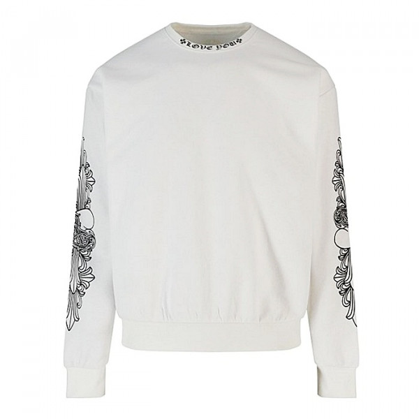 Chrome heart 러브유 플로랄 스웻셔츠