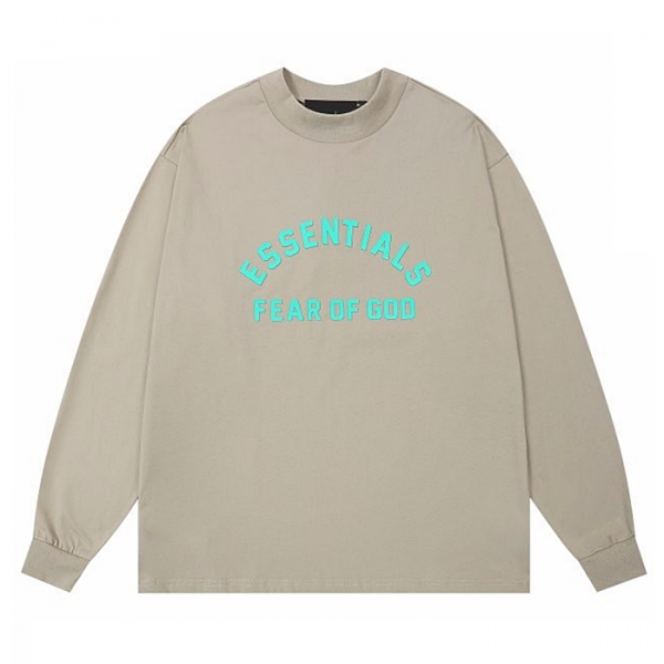 FEAR OF GOD ESSENTIALS 프론트 로고 저지 롱 슬리브