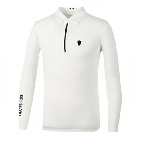 AMAZING_CRE 히든 긴팔 카라 티셔츠