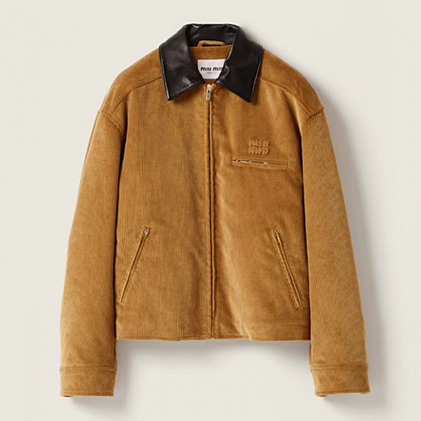 MIUMIU 아이코닉 패디드 코듀로이 자켓