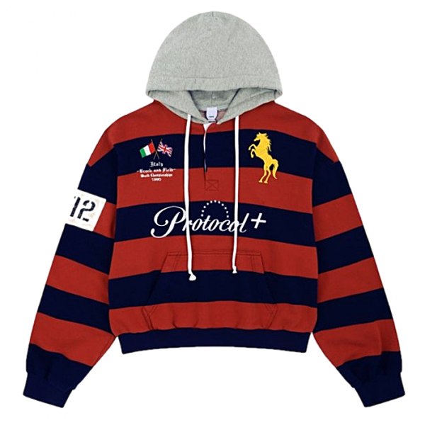 PROJECT G/R 프로토콜 스트라이프 후디