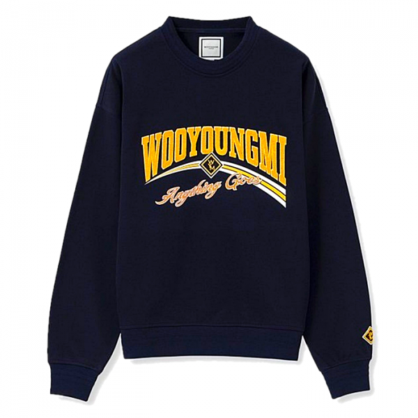 우영미 WOOYOUNGMI 바시티로고 스웻셔츠