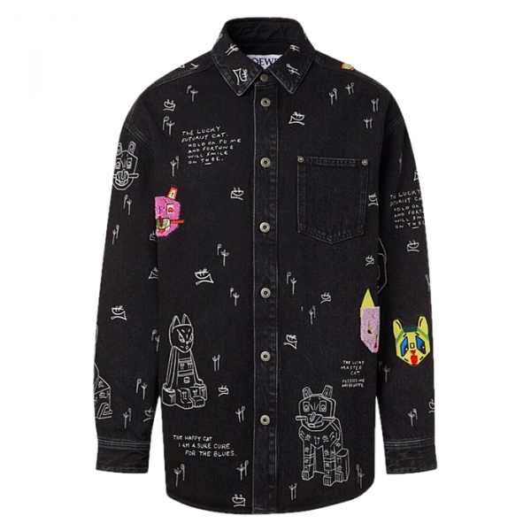 LOEWE 루이스웨인 오버 데님셔츠