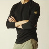 STONE ISLAND 니트지 라운드 티셔츠