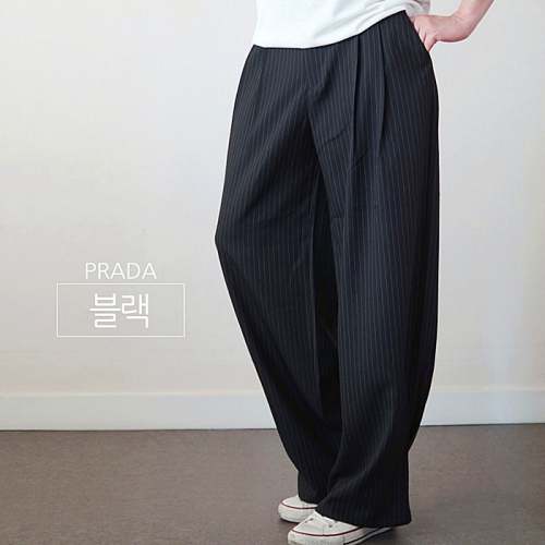 PRADA 반밴딩 벌룬투턱 슬랙스