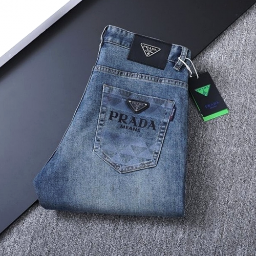프라다 PRADA 블랙패치 데님팬츠