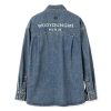 WOOYOUNGMI 솔리드 백로고드 데님셔츠