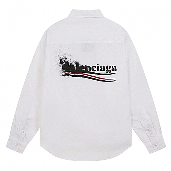 BALENCIAGA 폴리티컬 스텐실 로고 셔츠