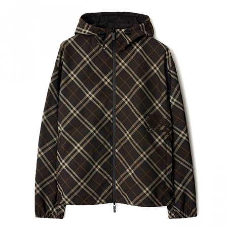 BURBERRY 리버시블 체크 후드