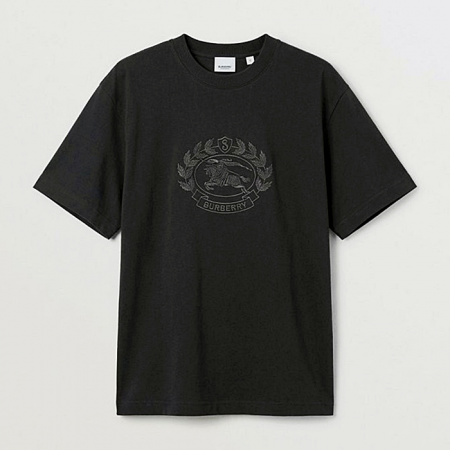 BURBERRY 월계관 자수로고 반팔 티셔츠