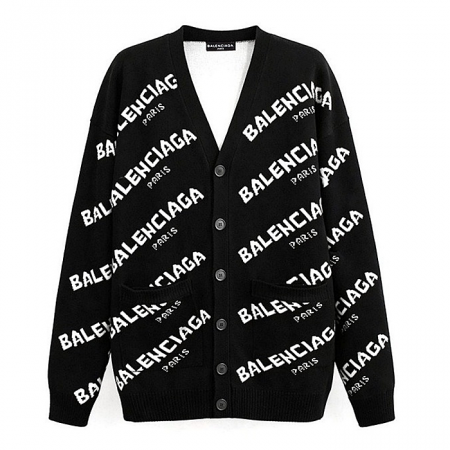 BALENCIAGA 로고 울 커플 가디건