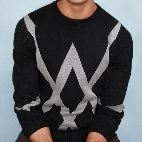 A NEW 다이아 사선 라운드 니트