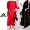 ADIDAS 자수로고 쵸파 후드원피스