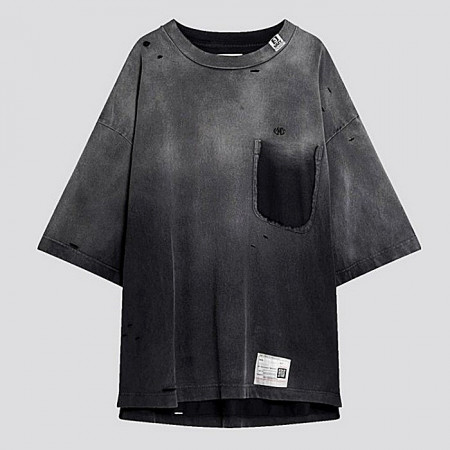 메종 Maison Margiela 디스티드 페이드 오버 티셔츠