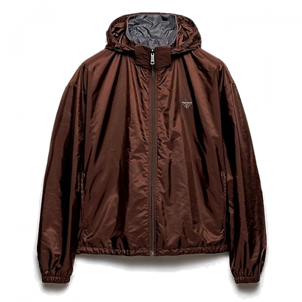 PRADA 브라운 리나일론 리버서블 자켓