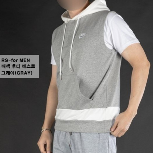 NIKE  배색 후디 베스트