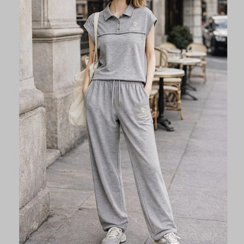 BRUNELLO CUCINELLI 로고 자수 셋업 SET