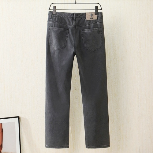 BRUNELLO CUCINELLI 베이직 엠보로고 스판 면청 팬츠