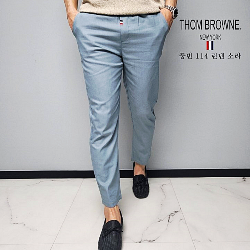 THOM BROWNE 린넨 밴딩 팬츠 114