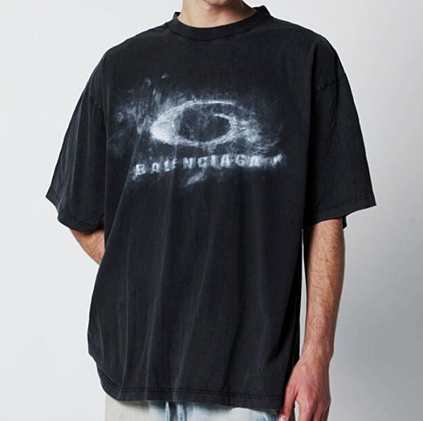 BALENCIAGA 워시드 크레용 루프 티셔츠
