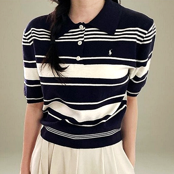 Polo ralphlauren 멀티배색 카라 숏슬리브