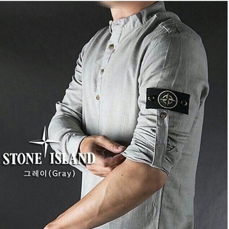 스톤아일*드 린넨 롤업 셔츠