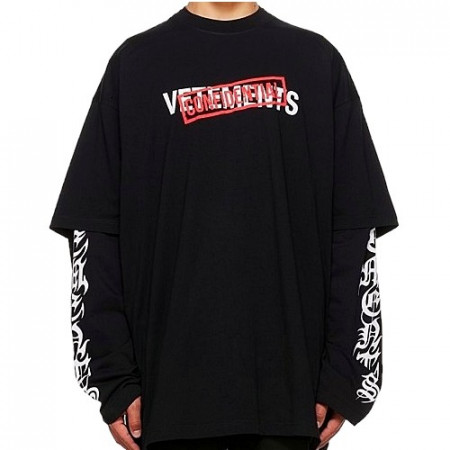 베*멍 VETEMENTS 컨피덴셜 티셔츠 - 블랙