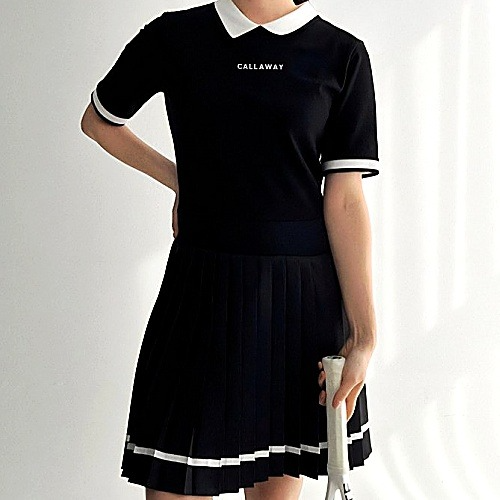 캘러*이 플리츠 피터카라 원피스