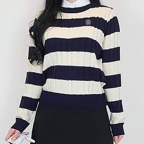 지*어 꽈배기 단가라 라운드긴팔