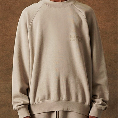 FEAR OF GOD ESSENTIALS 플록로고 스웻셔츠