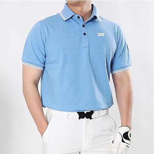 P*G 포인트 카라 면 반팔