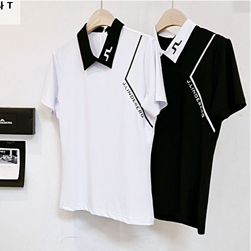 J.LINDEBERG 가슴라인 로고 카라 T