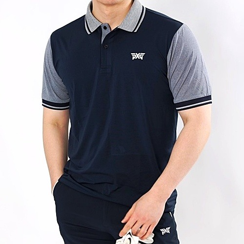 P*G 몸판배색 쿨스판 반팔