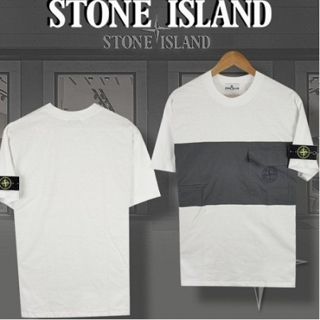 스톤아일*드 포켓포인트 우븐믹스 반팔