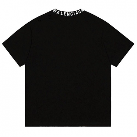 발렌시*가 BALENCIAGA 넥라인 로고 티셔츠