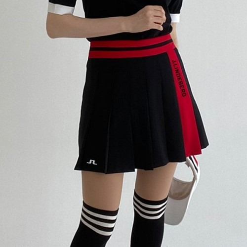 린드 크로스배색 스커트