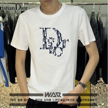 DI*R 시그니쳐 패턴 레터링 티셔츠