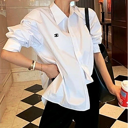 셀*느 트레옴페 자수 오버핏 셔츠