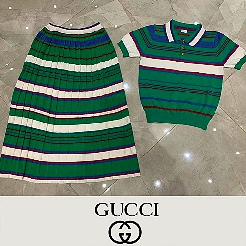 GUCCI 카라반팔 스커트 투피스 SET