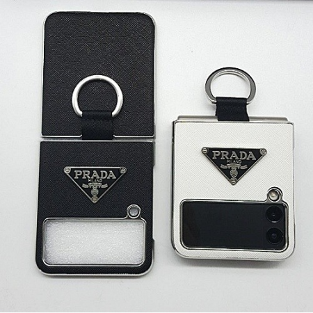 PRADA 실버 테두리 링Z플립