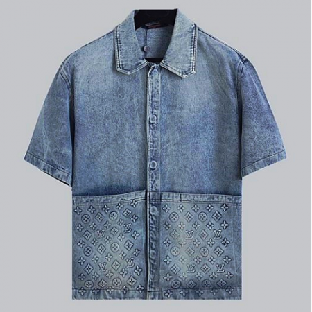 루이*통 LOUIS VUITTON 모노포켓 하프데님 셔츠