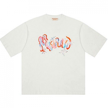 마*니 MARNI 헤이즈 로고 티셔츠