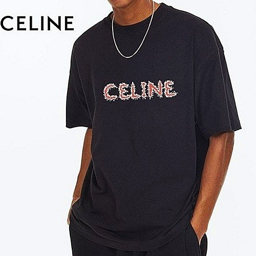 CELINE 비쥬라인 포인트 레터링 티셔츠