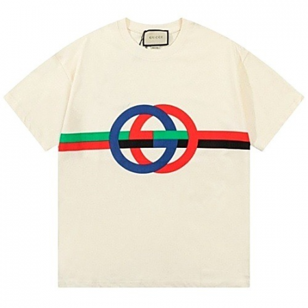 GUCCI 로고 프린트 티셔츠